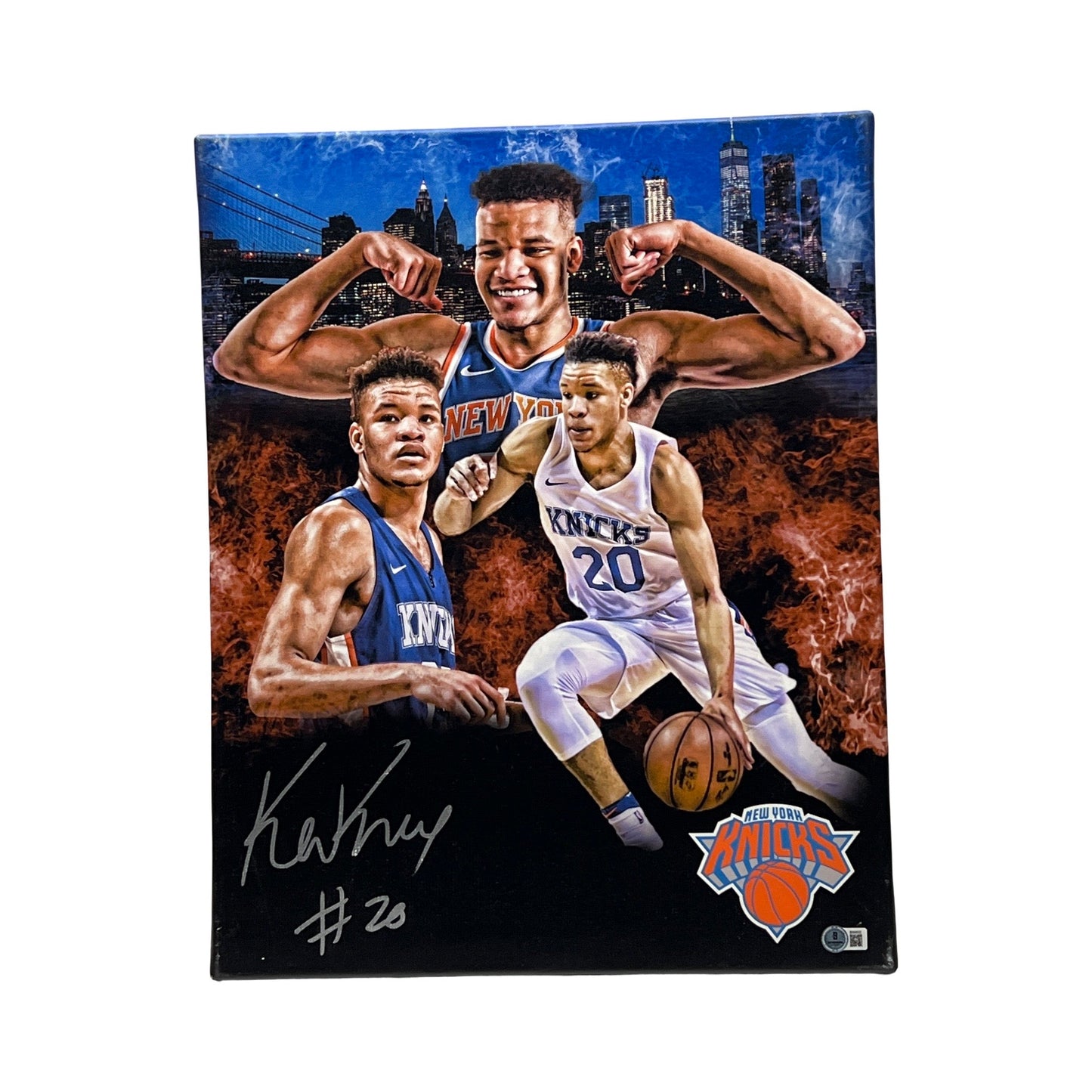 Kevin Knox Autographed New York Knicks 16x20 Canvas Beckett