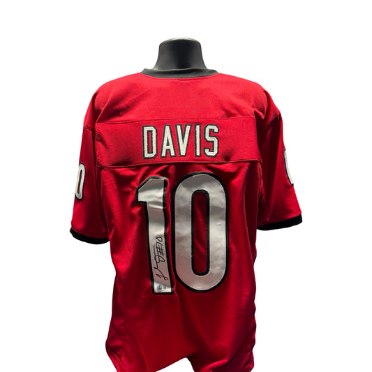 Thomas Davis Sr Georgia Bulldogs Autographed Red Jersey Signed Beckett BAS COA