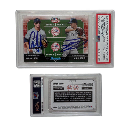 2013 Aaron Judge Ian Clarkin Bowman Draft Dual Draftee PSA Authentic