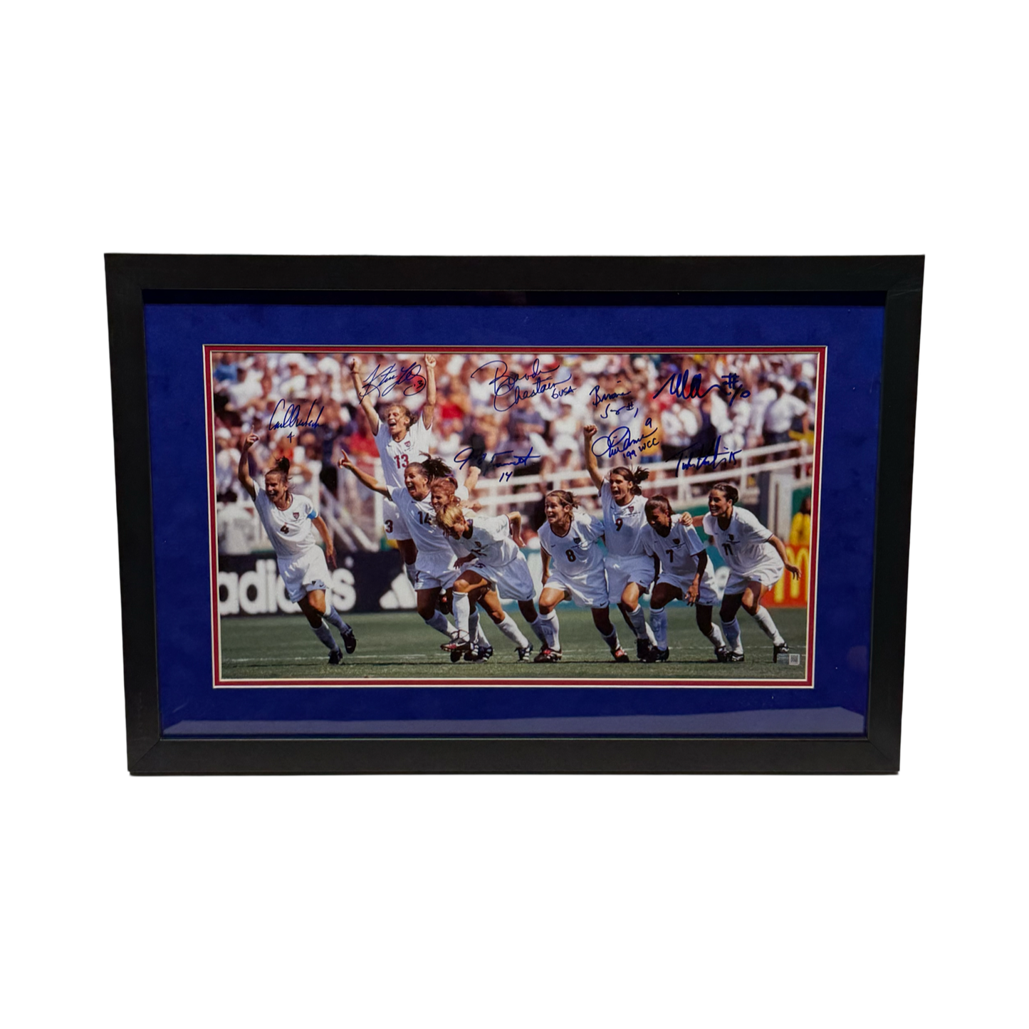 1999 Women’s World Cup Soccer Team Autographed 12x21 Steiner CX - Framed