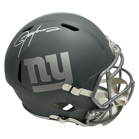 Lawrence Taylor Autographed New York Giants Slate Replica Helmet Beckett