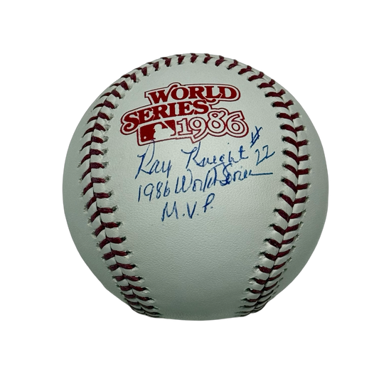 Ray Knight Autographed New York Mets 1986 Logo Baseball 1986 World Series MVP JSA