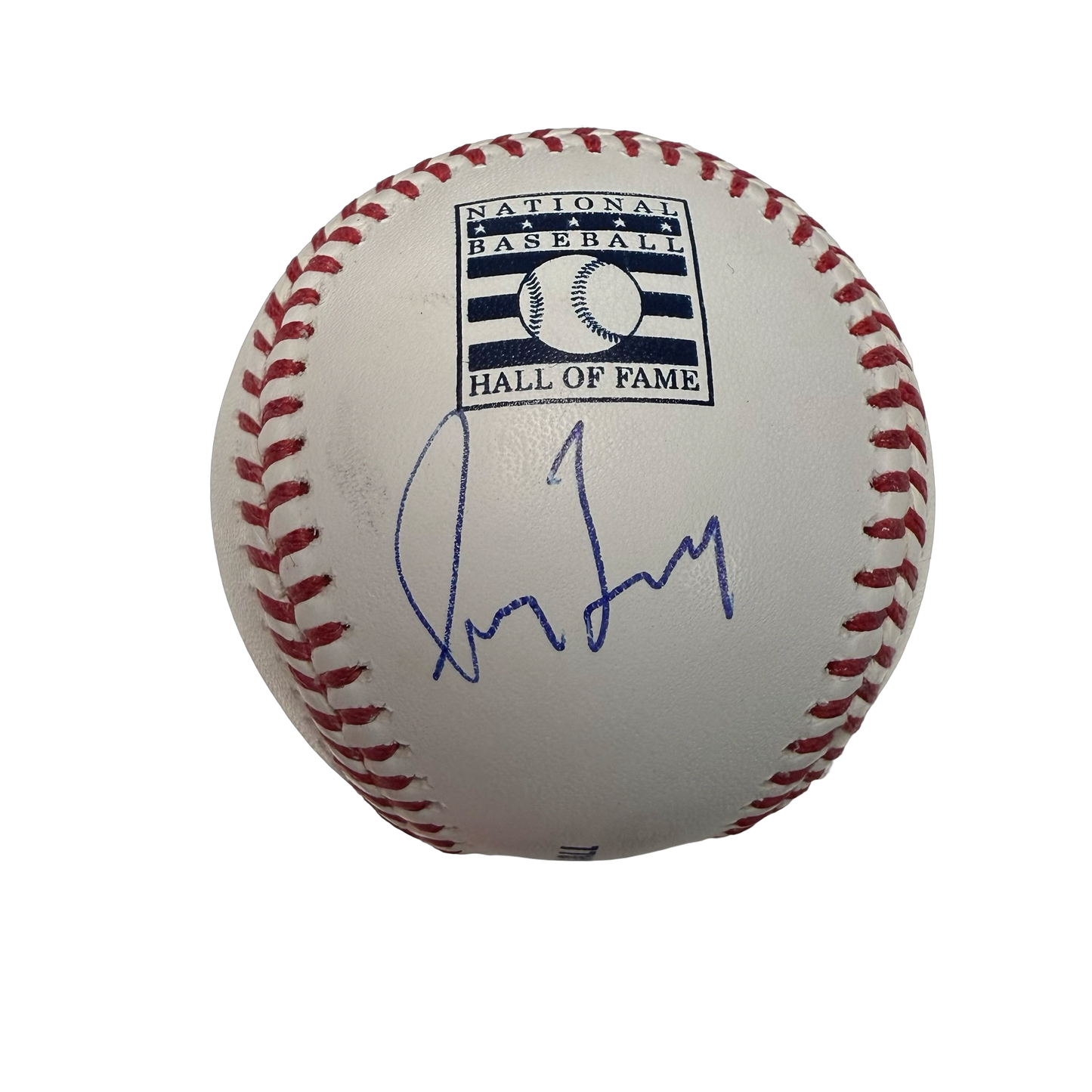 Greg Maddux Autographed Hall of Fame Logo Baseball JSA