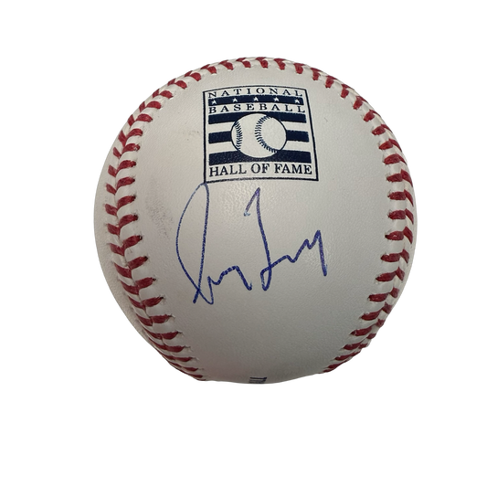 Greg Maddux Autographed Hall of Fame Logo Baseball JSA