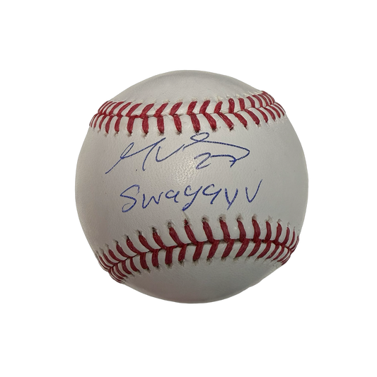 Mark Vientos Autographed New York Mets "Swaggy V" Inscribed OMLB Beckett