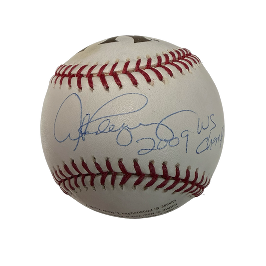 Alex Rodriguez Autographed New York Yankees 2009 World Series Logo Steiner