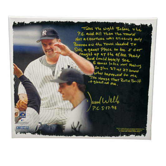 David Wells New York Yankees Facsimile Canvas