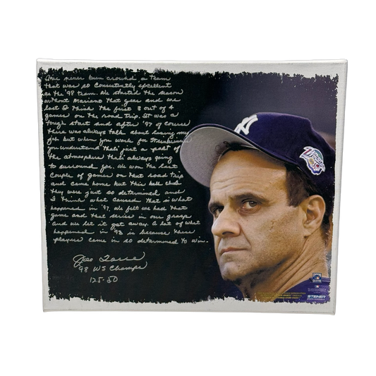 Joe Torre New York Yankees Facsimile Canvas