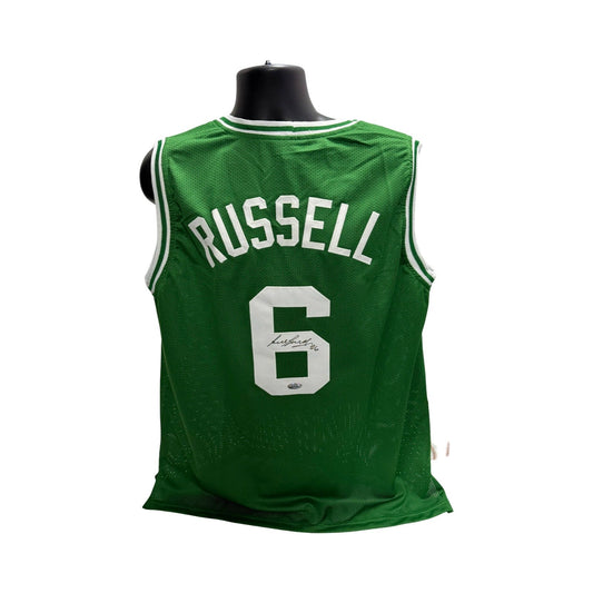 Bill Russell Autographed Boston Celtics Green Jersey Hollywood Collectibles