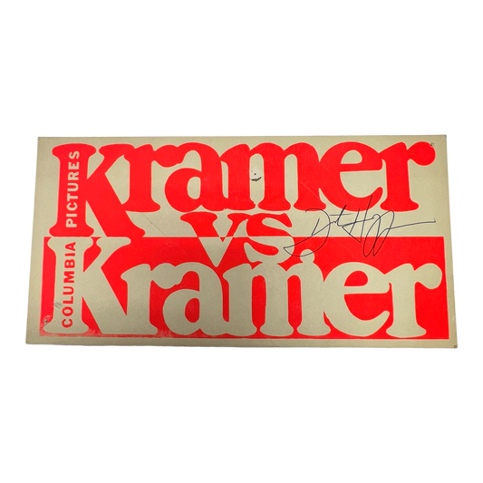 Dustin Hoffman Autographed Kramer Vs Kramer Parking Sign JSA