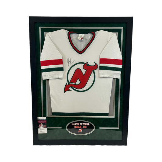 Martin Brodeur Autographed New Jersey Devils Jersey JSA - Framed