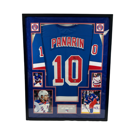 Artemi Panarin Autographed New York Rangers Jersey Beckett - Framed