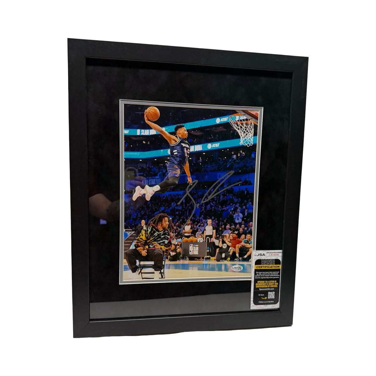 J. Cole Signed 11x14 Framed Dunk Contest Photo Autographed Hip-Hop Rap JSA COA