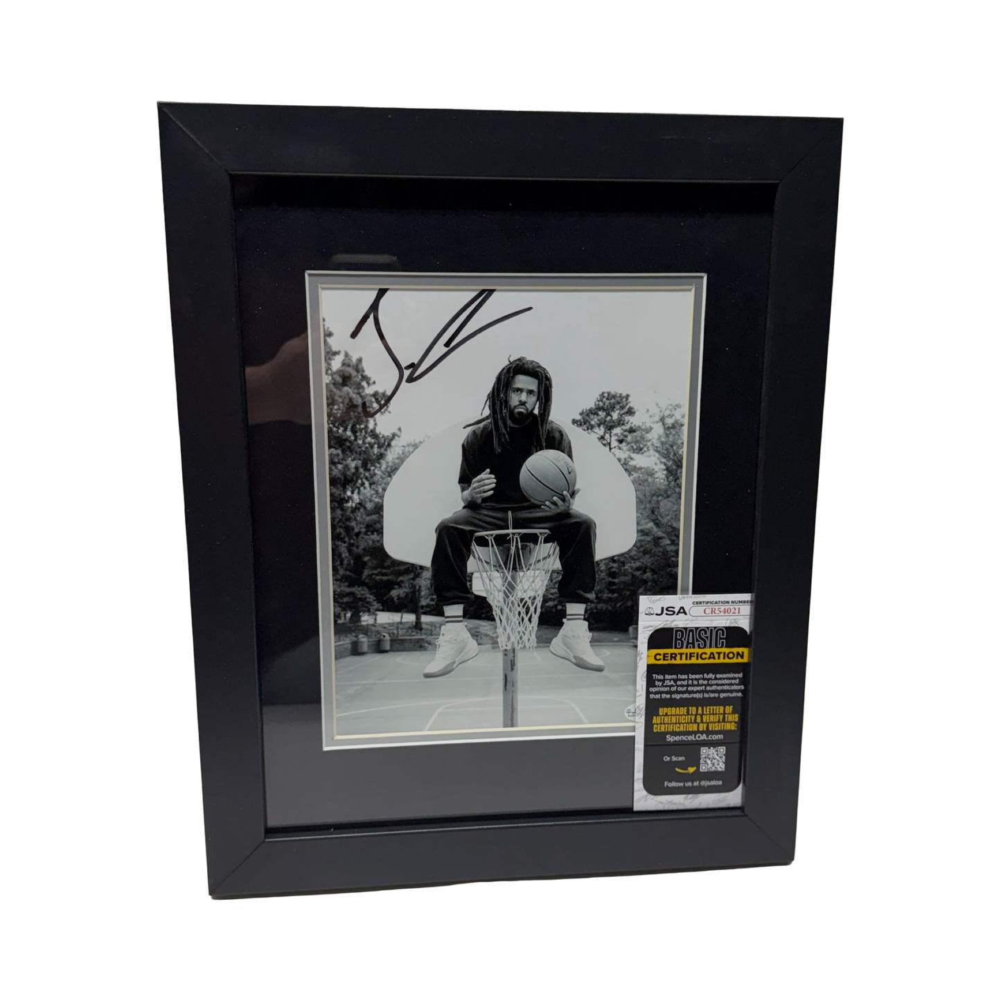 J. Cole Signed 8x10 Black Framed B&W Photo Autographed Hip-hop Rap JSA COA
