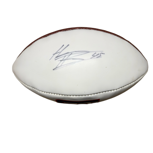 Henry Hynoski Autographed New York Giants White Panel Football Beckett