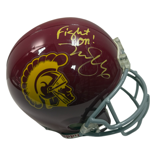 Mark Sanchez Autographed USC Inscribed Replica Full Size Helmet Beckett
