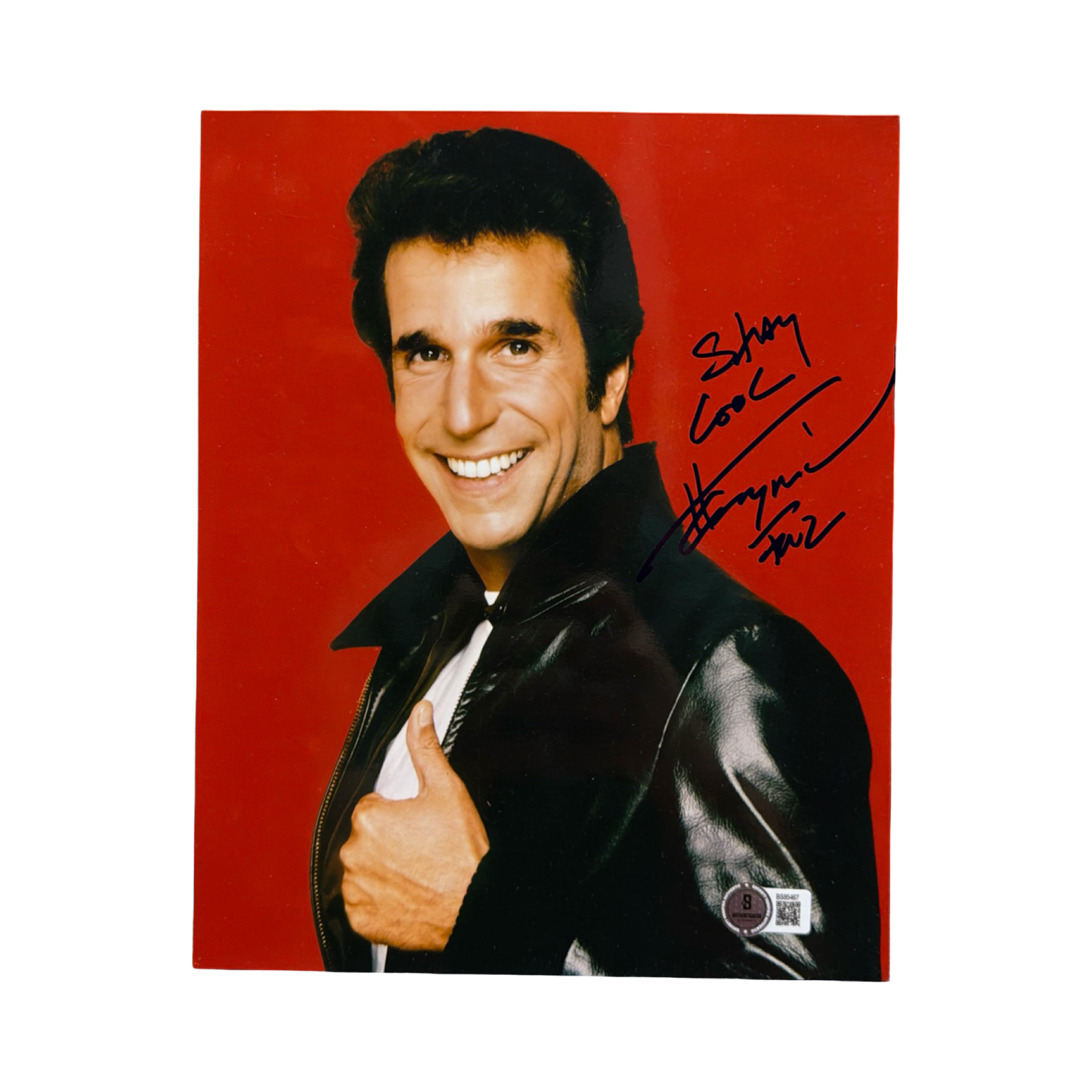 Henry Winkler Autographed Happy Days 8x10 "Stay Cool" Inscription Beckett