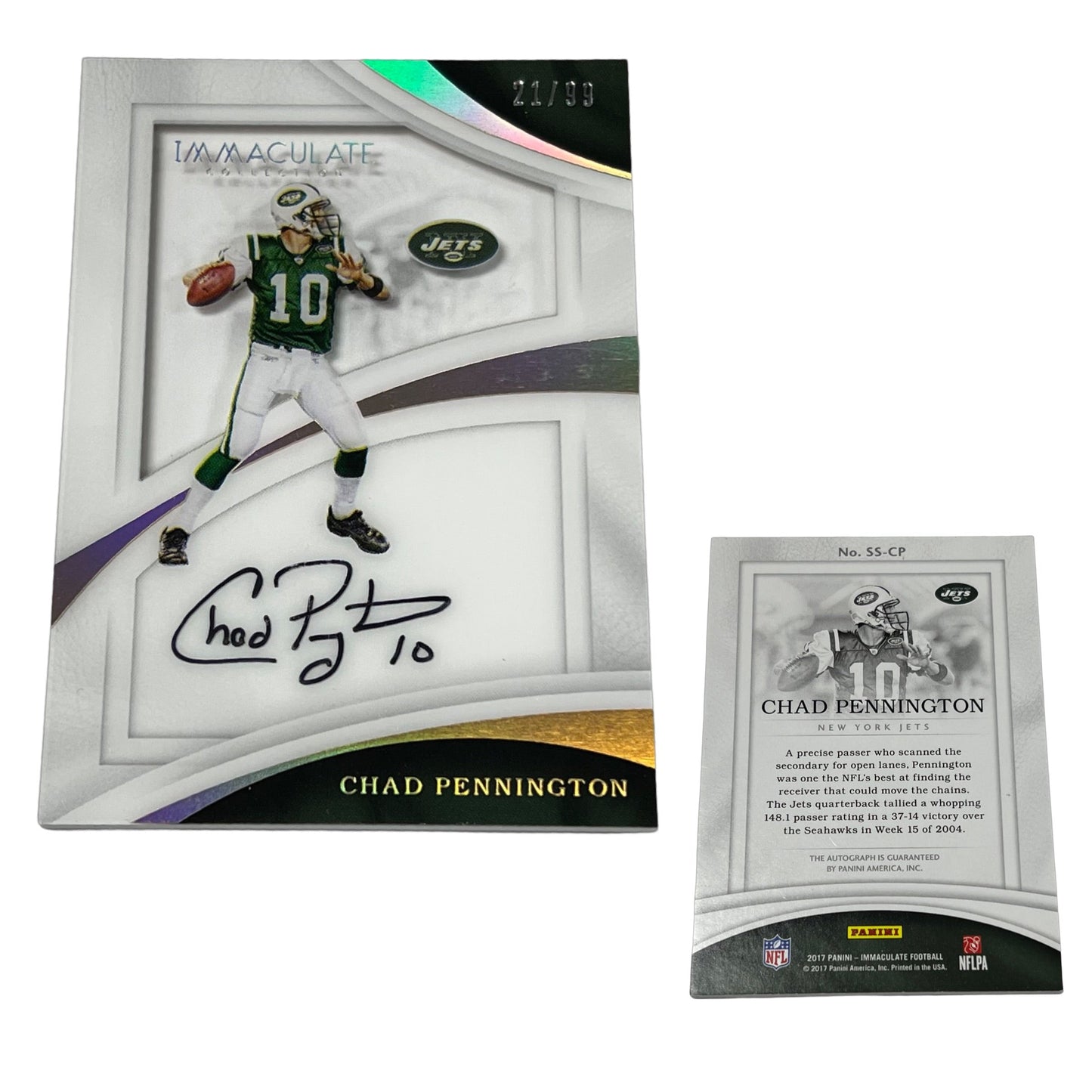 Chad Pennington Immaculate Collection Autograph 21/99