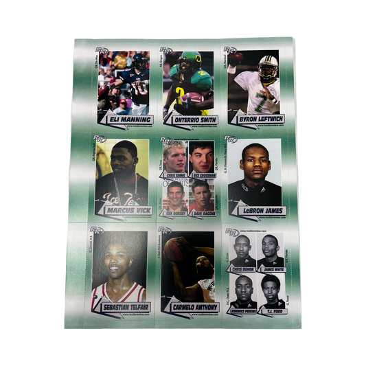 2002 Lebron James Rookie Review Uncut Sheet