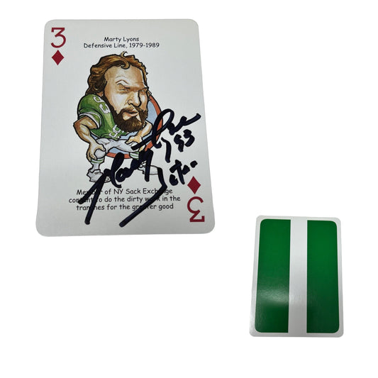 Marty Lyons Autographed 3 of Diamonds Card