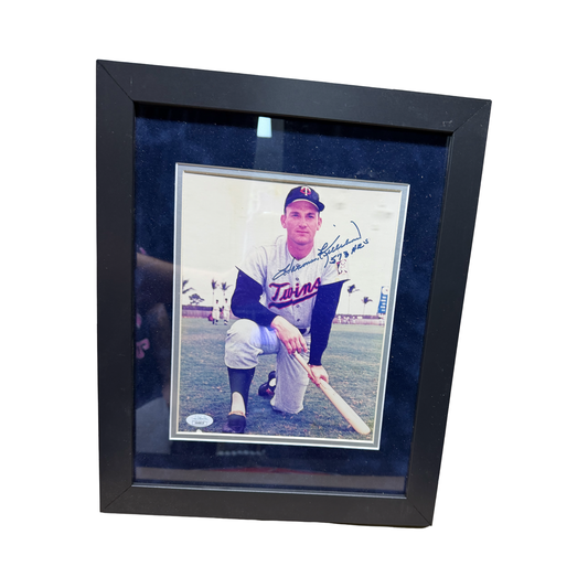 Harmon Killebrew Autographed Minnesota Twins Framed 8x10 JSA