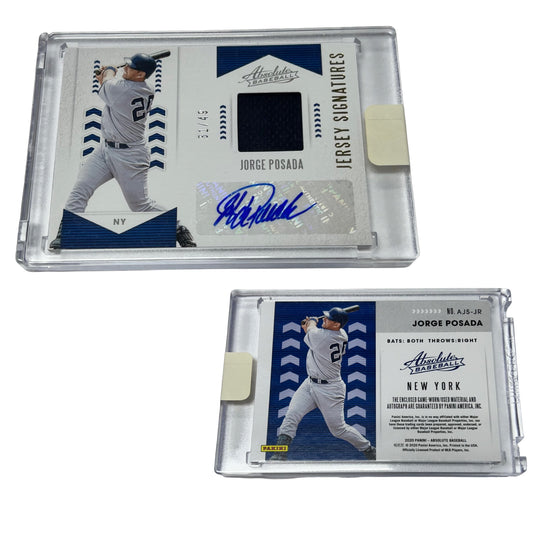 JORGE POSADA 2020 ABSOLUTE JERSEY SIGNATURES PATCH AUTOGRAPH /49