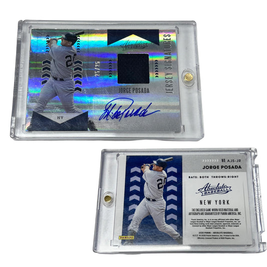 JORGE POSADA 2020 ABSOLUTE JERSEY SIGNATURES PATCH AUTOGRAPH /25