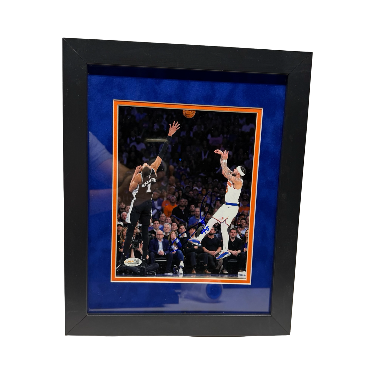 Jose Alvarado Autographed New York Knicks 8x10 Signed Framed Photo JSA COA NBA Over Wemby