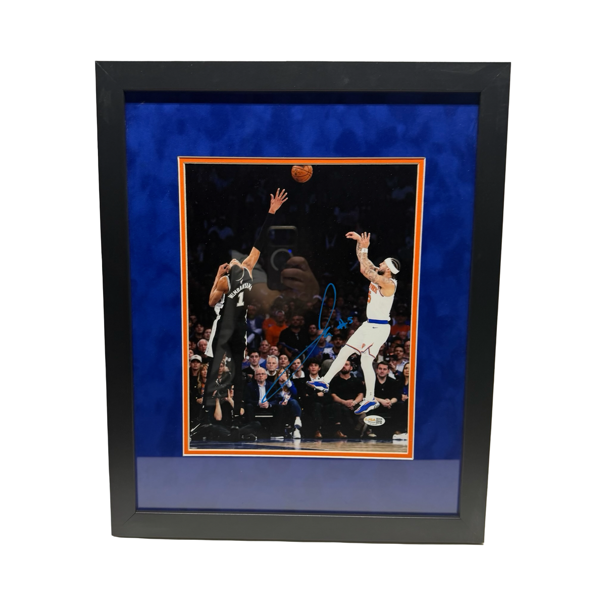 Jose Alvarado Autographed New York Knicks 11x14 Signed Framed Photo JSA COA NBA Over Wemby
