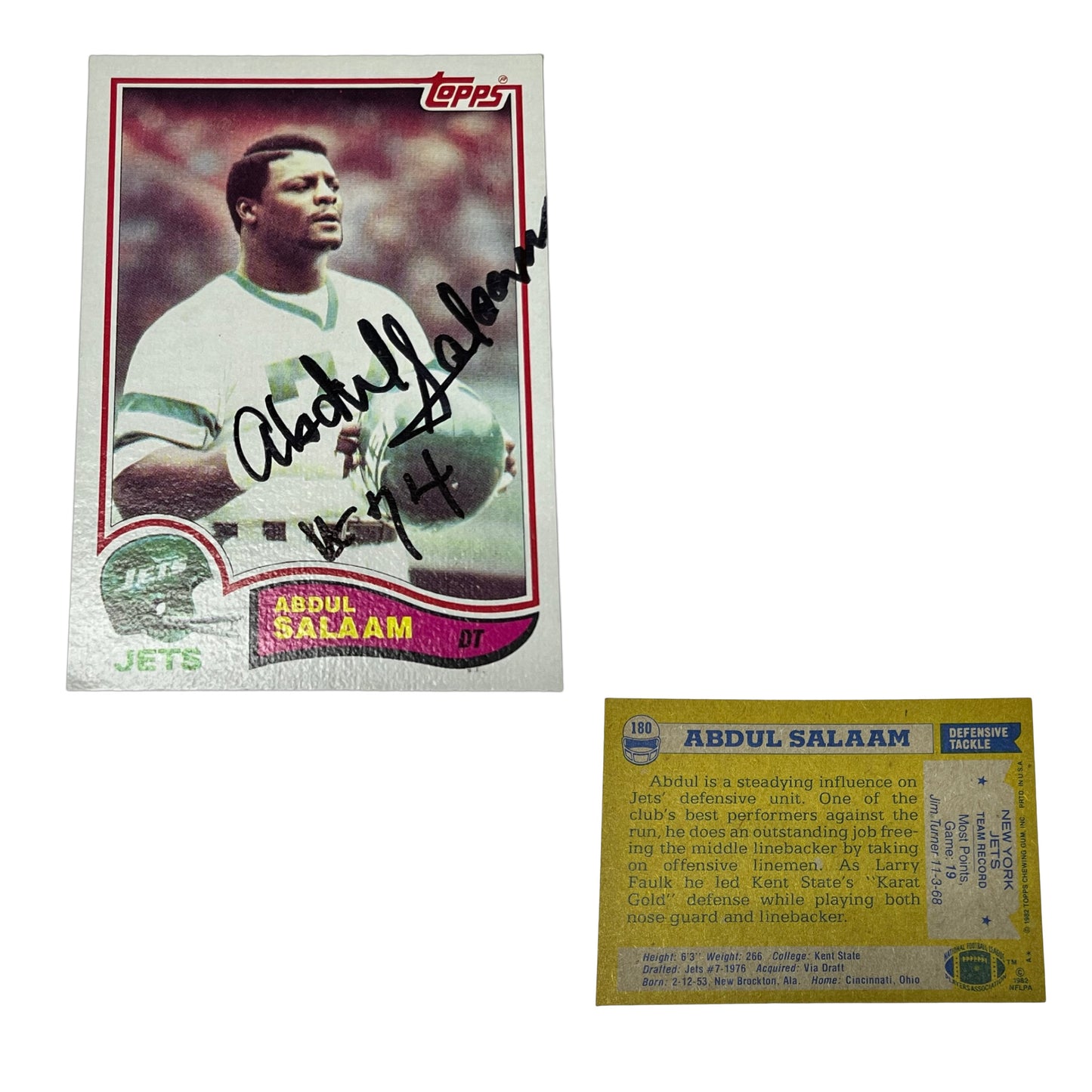 Abdul Salaam Autographed 1982 Topps #180