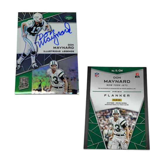 Don Maynard New York Jets Panini Spectra Illustrious Legends Autograph /50