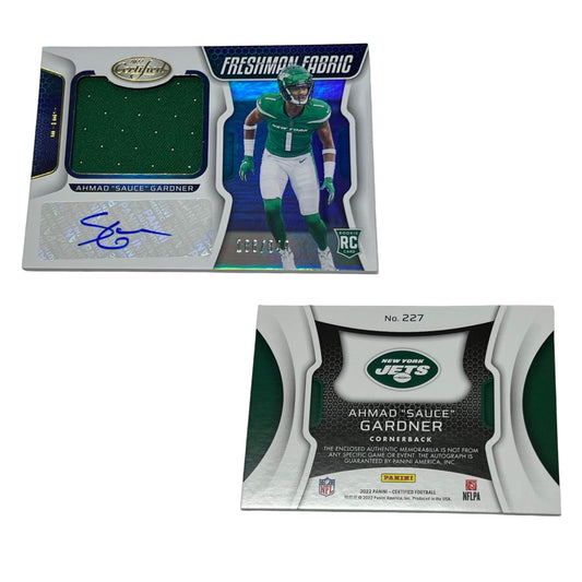 2022 Panini Certified RPA Relic #227 Ahmad "SAUCE" Gardner AUTO /349 RC