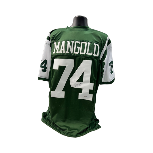 Nick Mangold Autographed New York Jets Green Jersey Beckett