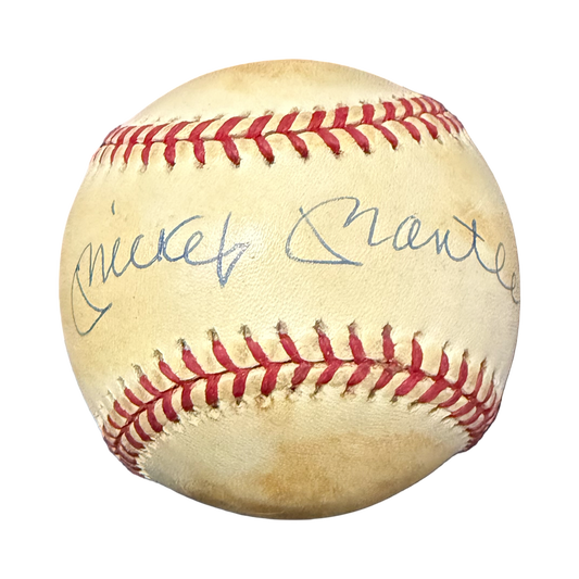 Mickey Mantle Autographed New York Yankees Official American League Baseball JSA