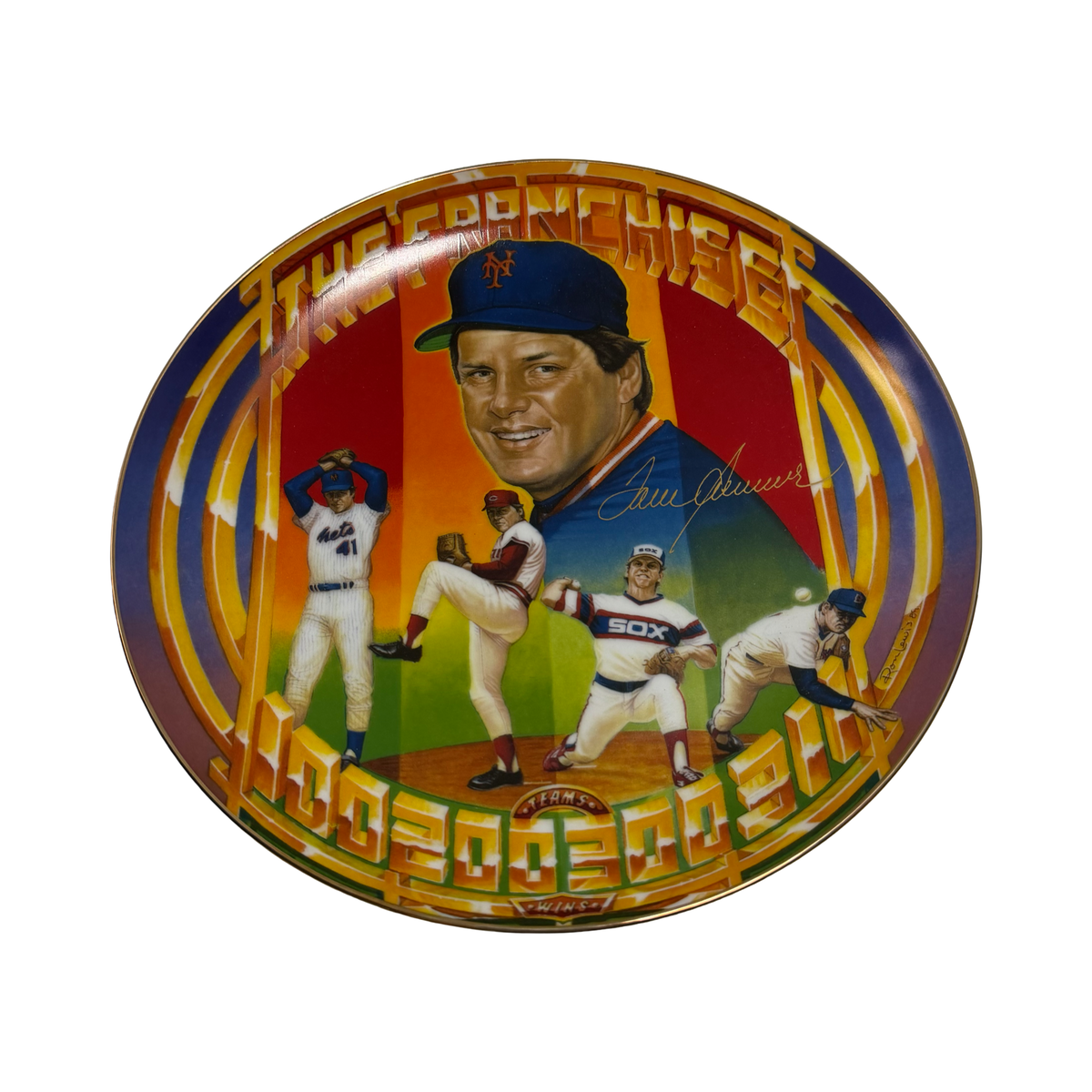New York Mets Tom Seaver Sports Impressions Gold Edition Collector Plate 1989
