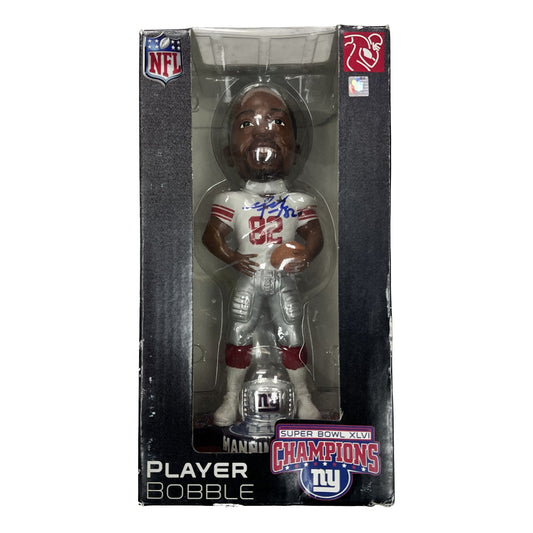 Mario Manningham Autographed New York Giants Super Bowl Bobblehead Steiner CX