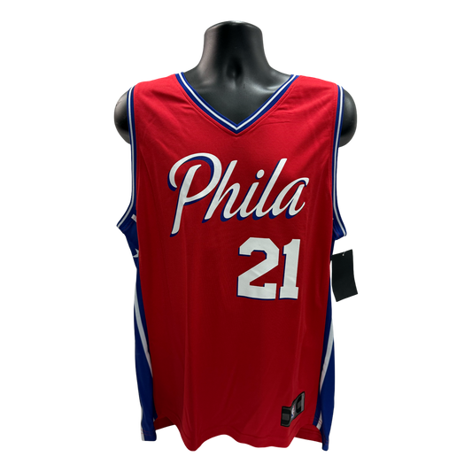 Joel Embiid Philadelphia 76ers Fanatics Fast Break Replica Red Jersey Large