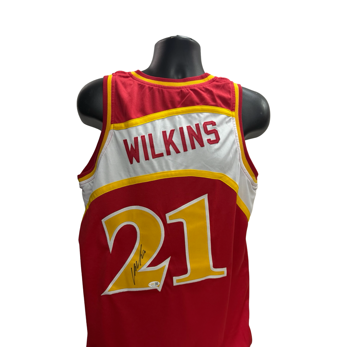 Dominique Wilkins Autographed Atlanta Hawks Red Jersey JSA