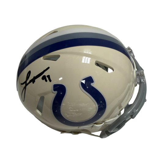 Laiatu Latu Signed Autographed Indianapolis Colts Retro Mini Helmet JSA COA