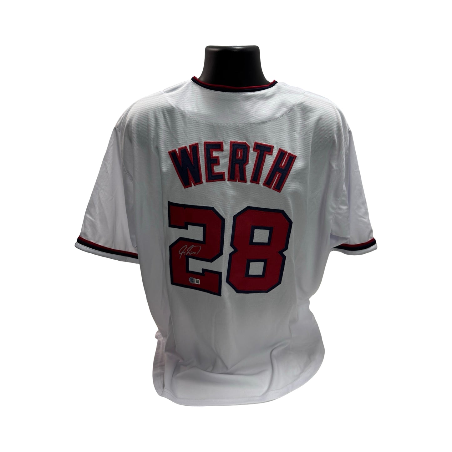 Jayson Werth Autographed Washington Nationals  White Jersey Beckett
