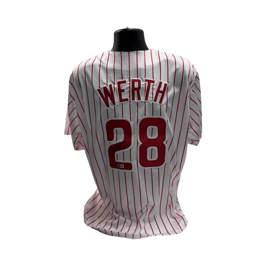 Jayson Werth Autographed Philadelphia Phillies Pinstripe Jersey Beckett