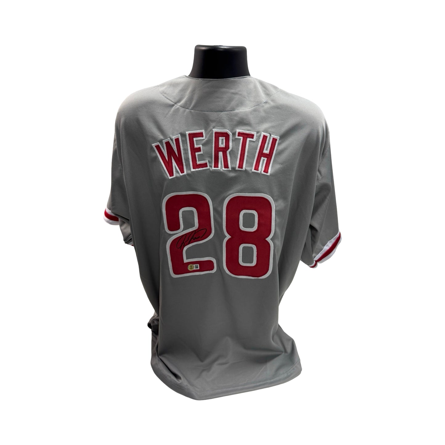 Jayson Werth Autographed Philadelphia Gray Jersey Beckett
