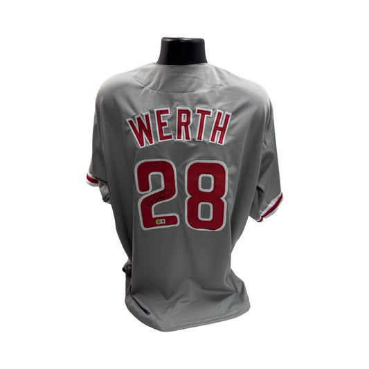 Jayson Werth Autographed Philadelphia Gray Jersey Beckett