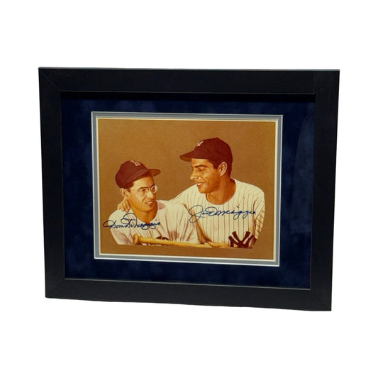Joe & Dom DiMaggio Autographed 8x10 JSA - Framed