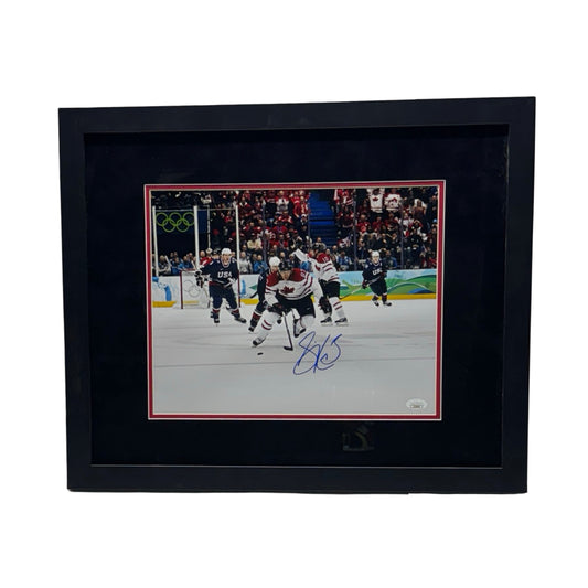 Sidney Crosby Autographed Team Canada Horizontal 11x14 JSA - Framed