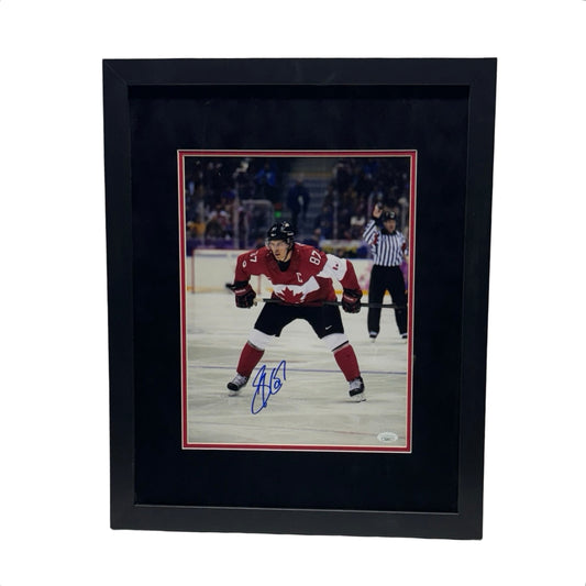 Sidney Crosby Autographed Team Canada Facing Front Vertical 11x14 JSA - Framed