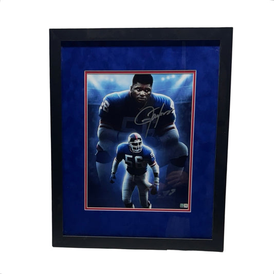 Lawrence Taylor Autographed New York Giants Edit Framed 11x14 Steiner CX