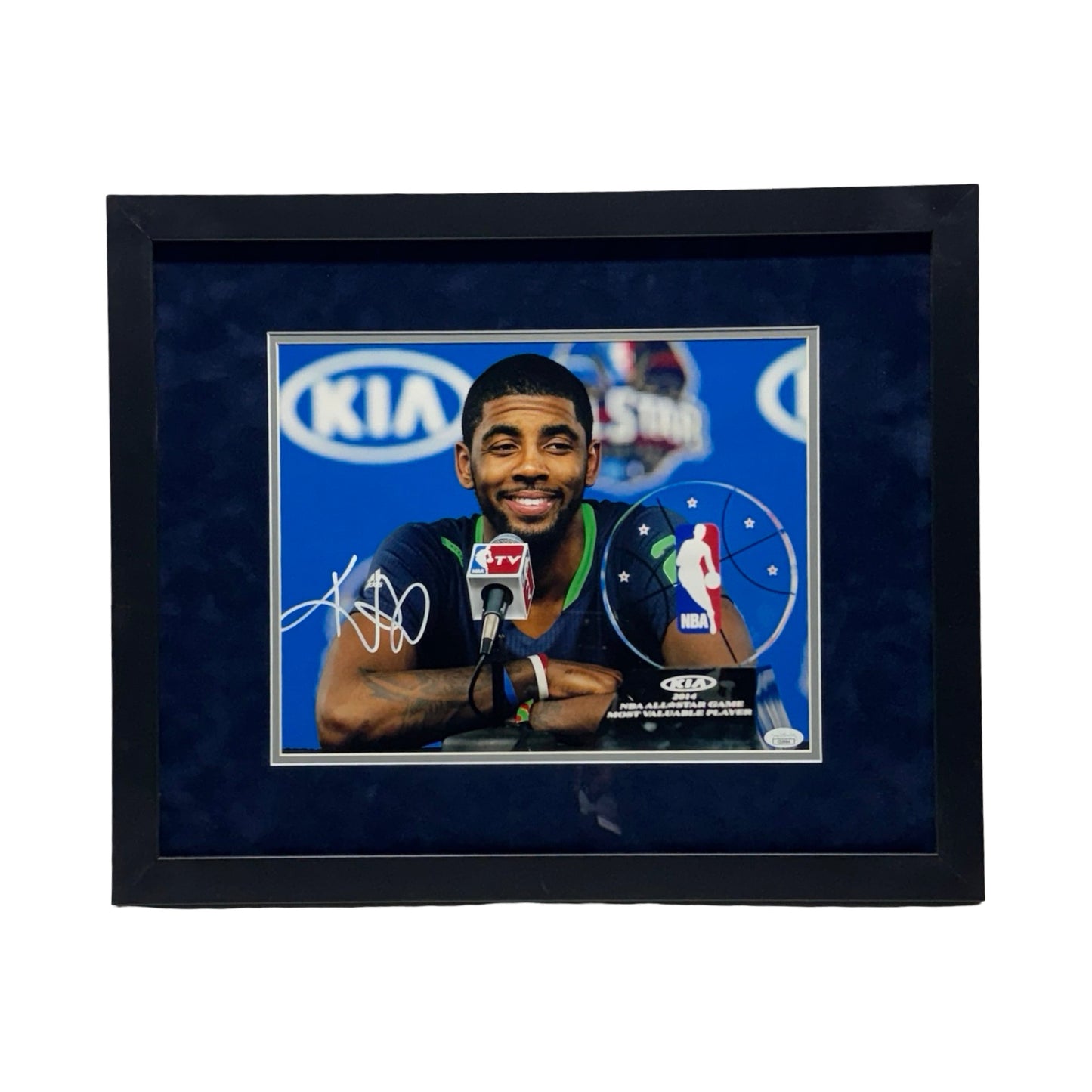 Kyrie Irving Autographed All Star Game MVP Interview 11x14 JSA - Framed