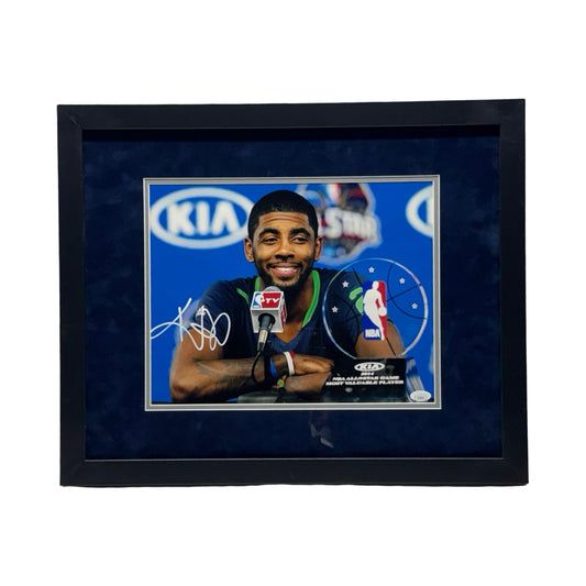 Kyrie Irving Autographed All Star Game MVP Interview 11x14 JSA - Framed