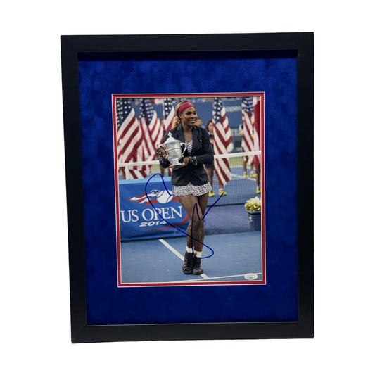 Serena Williams Autographed US Open 11x14 JSA - Framed